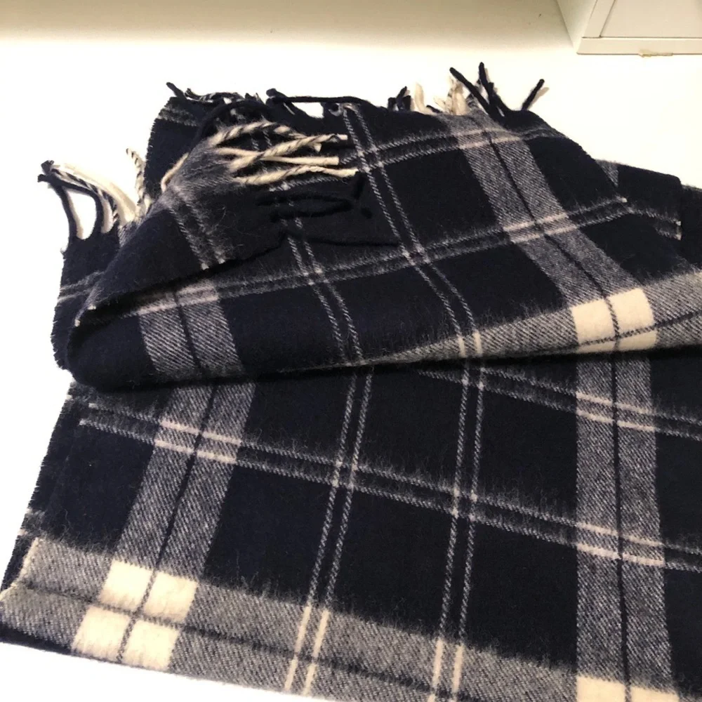 Christine Dior vintage scarf. Navy blue & gray